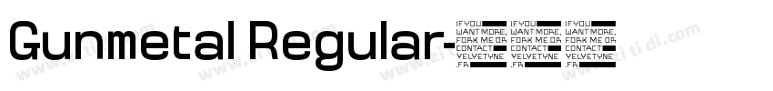 Gunmetal Regular字体转换